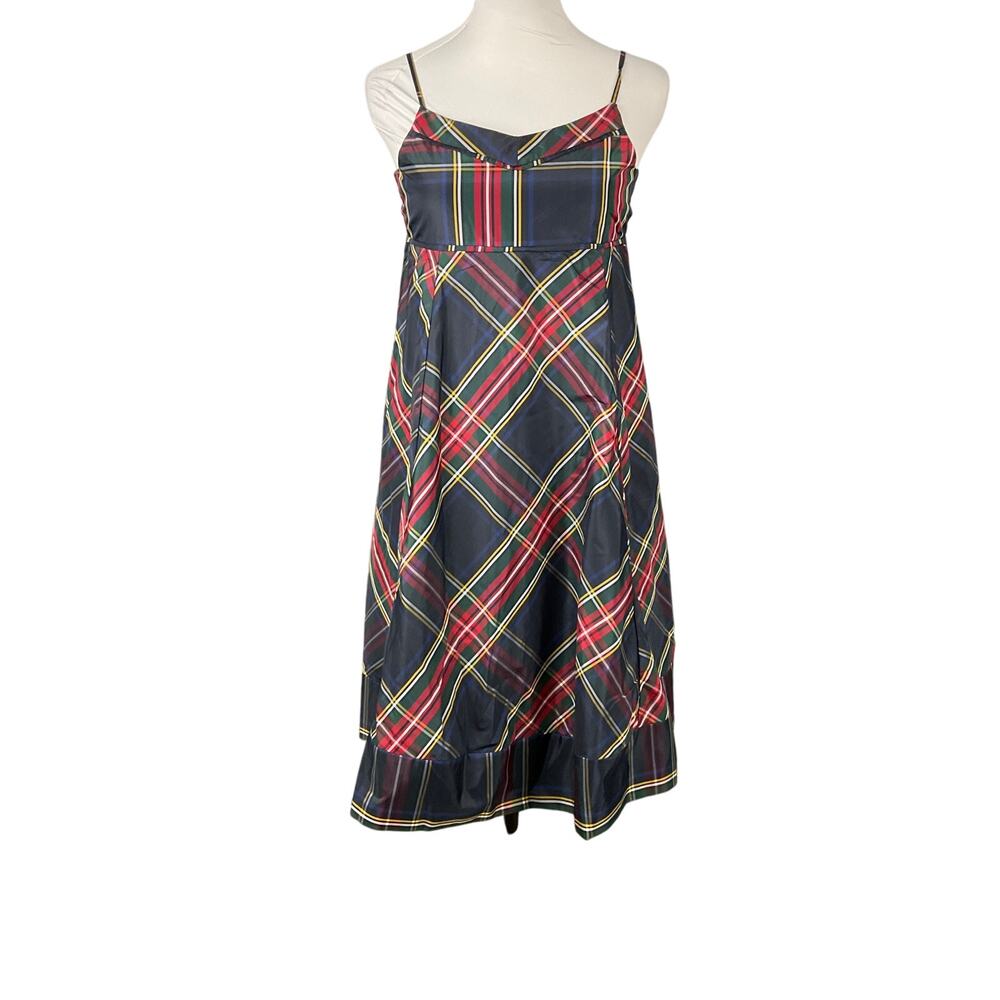 GAP Tartan Plaid Slip Dress XXL 14 16 Empire Babydoll Red Blue Party Holiday NEW